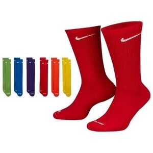 Nike Mens Everyday Performance PLUS Crew Socks 6 Pairs DRI-FIT  SIZE YOUTH 5-7